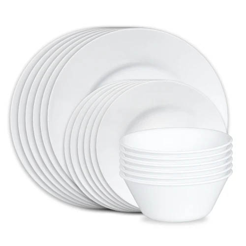 Corelle® Dazzling White Wide Rim 18pc Set, Service for 6