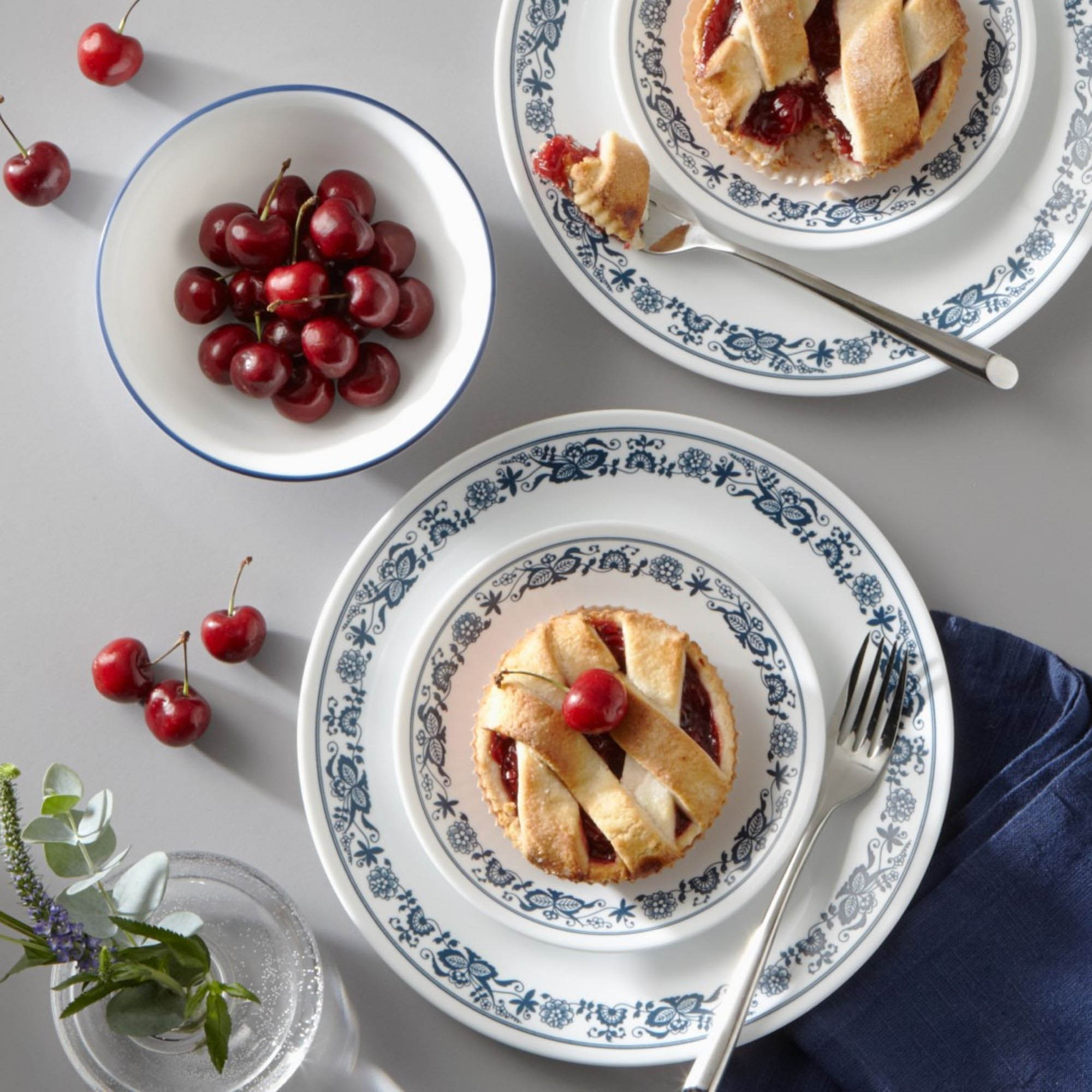 Corelle® Old Town Blue 12-Piece Glass Dinnerware Set, Service for 4