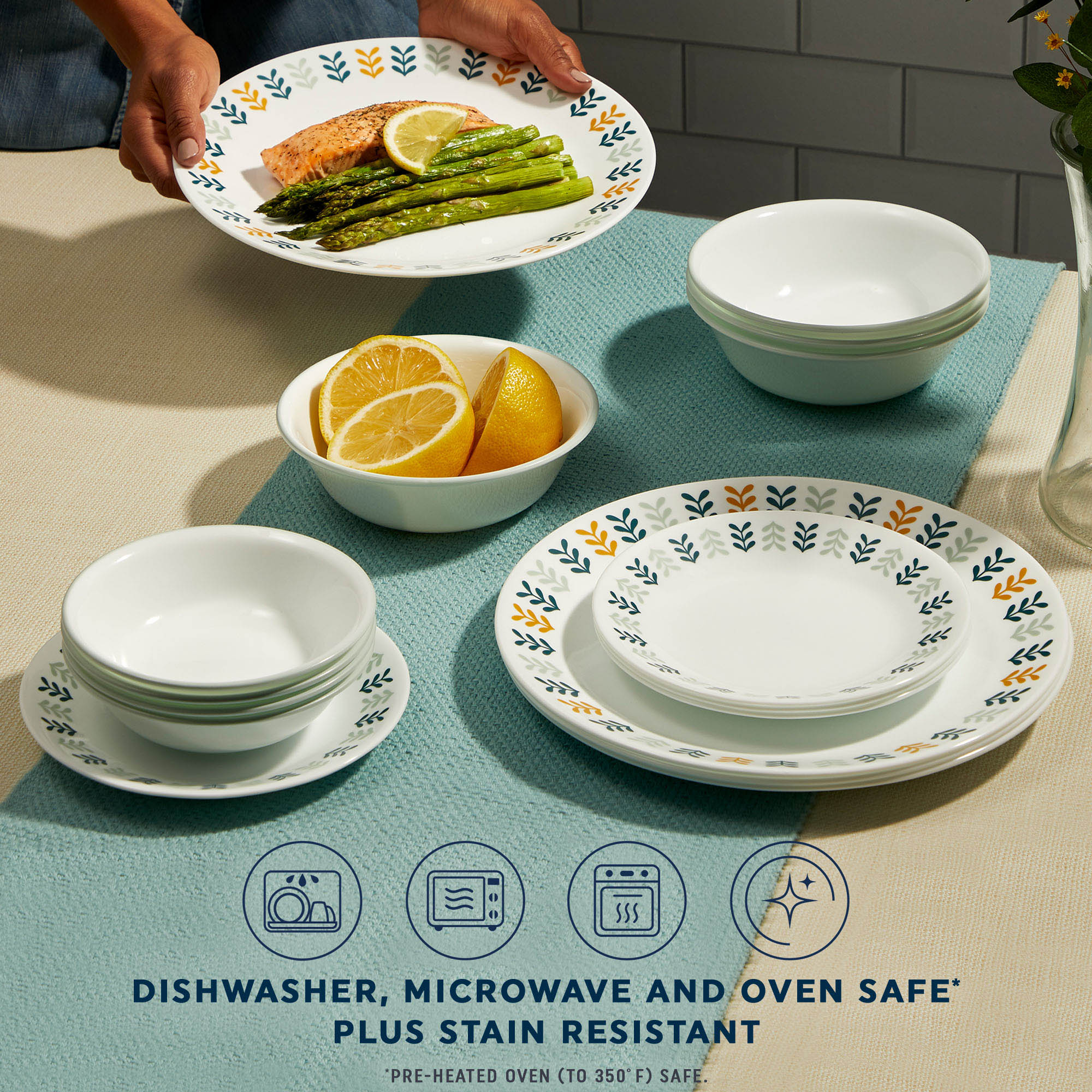 Corelle® Anders 12-Piece Glass Dinnerware Set, Service for 4