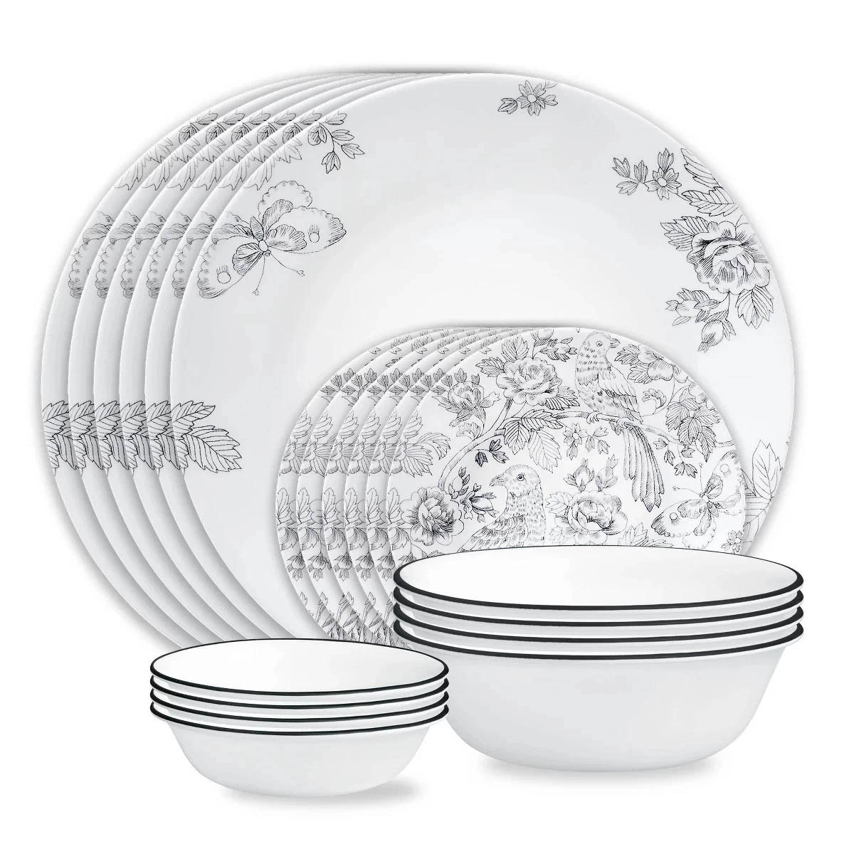 Corelle Francheska 16pc Dinner Set (No Mugs)