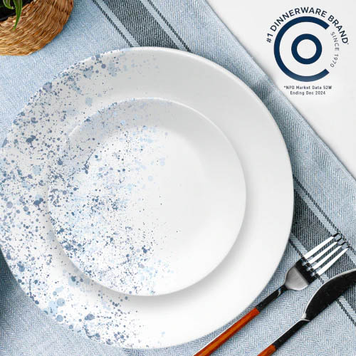 Corelle Indigo Speckle  18pc Dinner Set