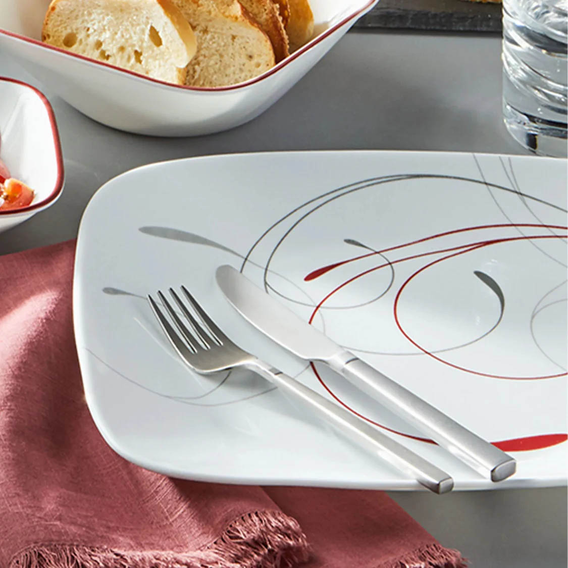 Corelle Splendor Square 18pc Dinner Set