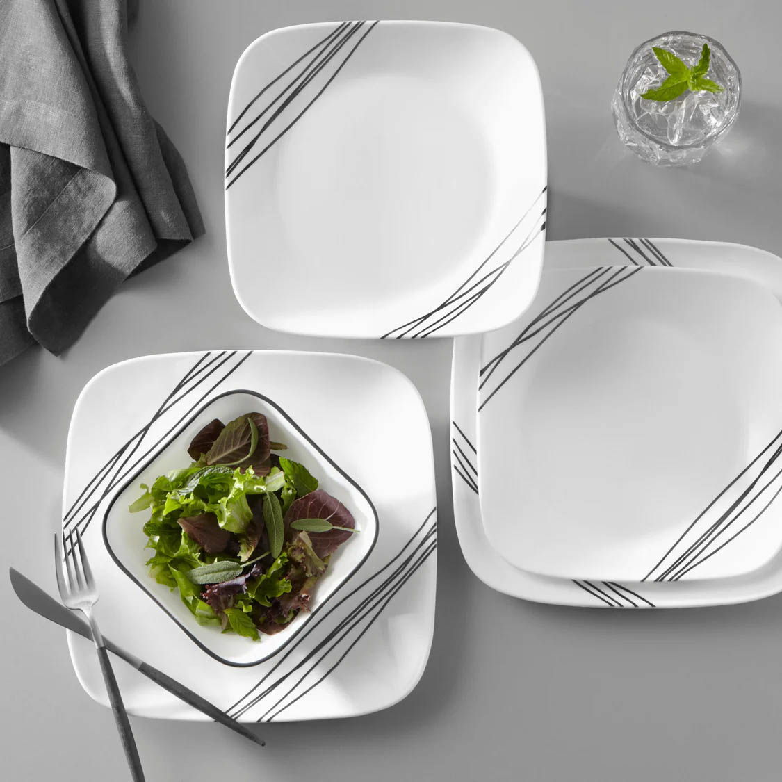 Corelle Simple Sketch 12pc Dinner Set