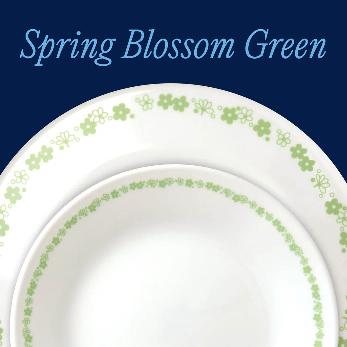 Corelle Spring Blossom Green 16pc Dinner Set (No Mug)