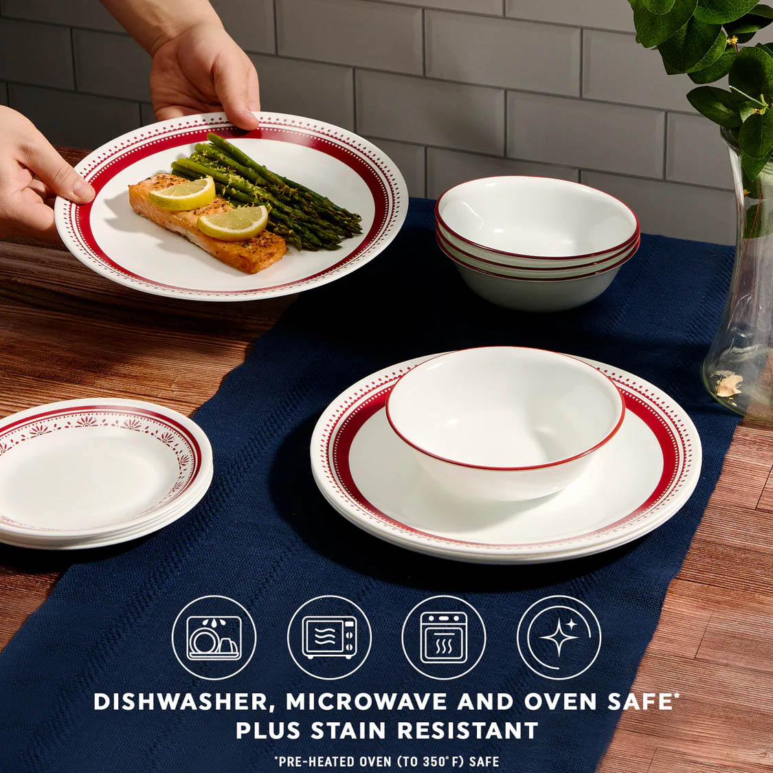 Corelle Sadie 16pc Dinner Set (No Mug)