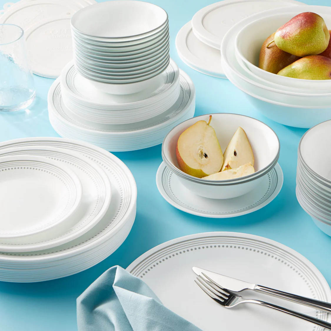 Corelle Mystic Gray 12pc Dinner Set
