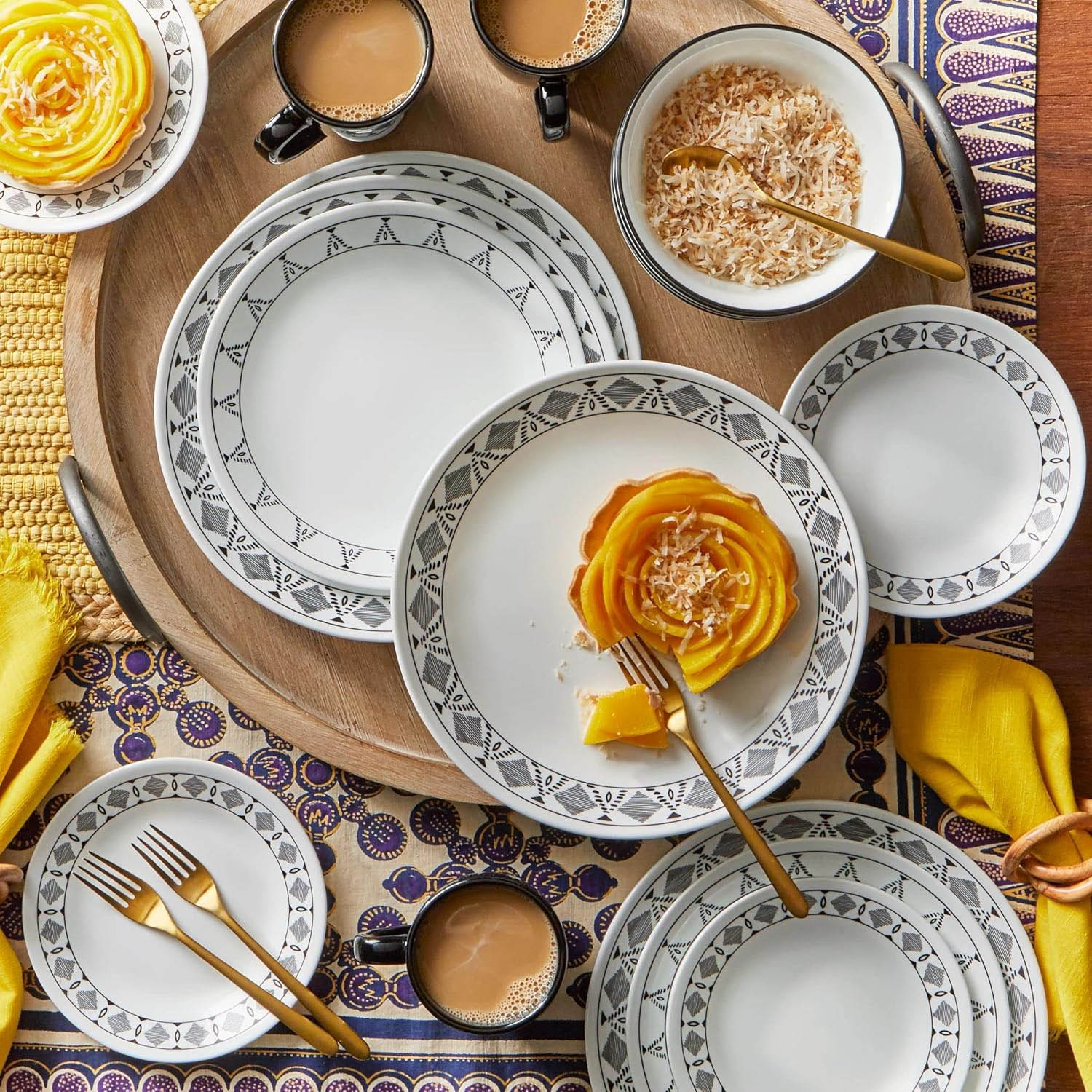 Corelle Cusco 16pc Dinner Set (No Mugs)