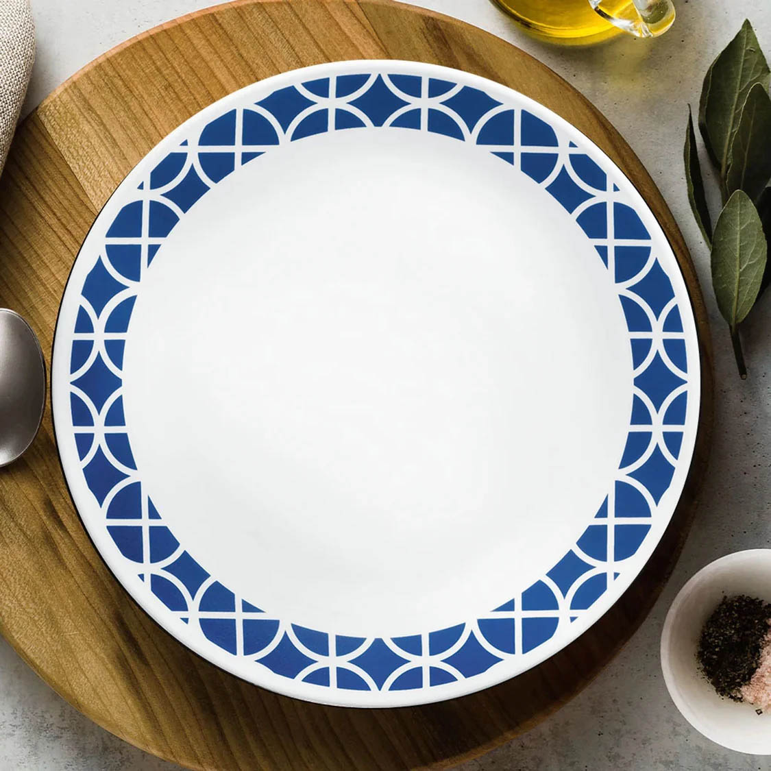 Corelle Cobalt Circles 16pc Dinner Set