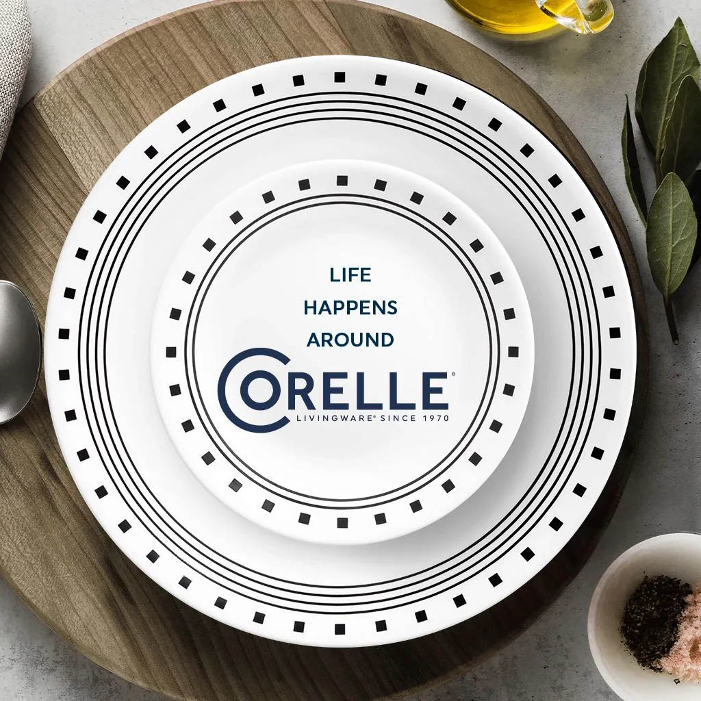 Corelle City Block 16pc Dinner Set (No Mug)