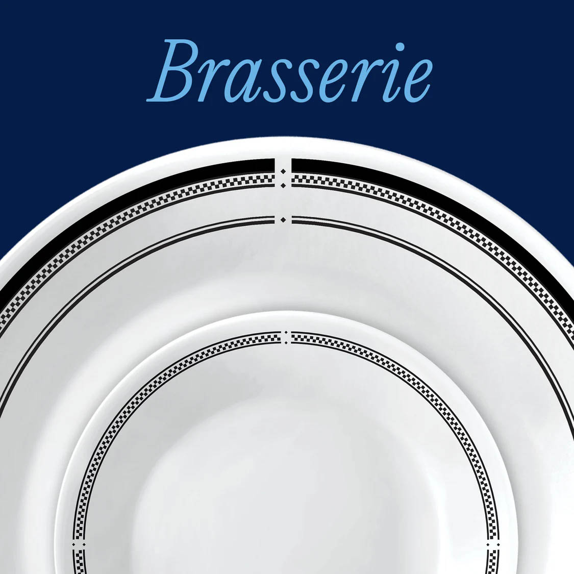 Corelle Brasserie 18pc Dinner Set - 6 Dinner Plates, 6 Bread & Butter Plates and 6 Cereal Bowls