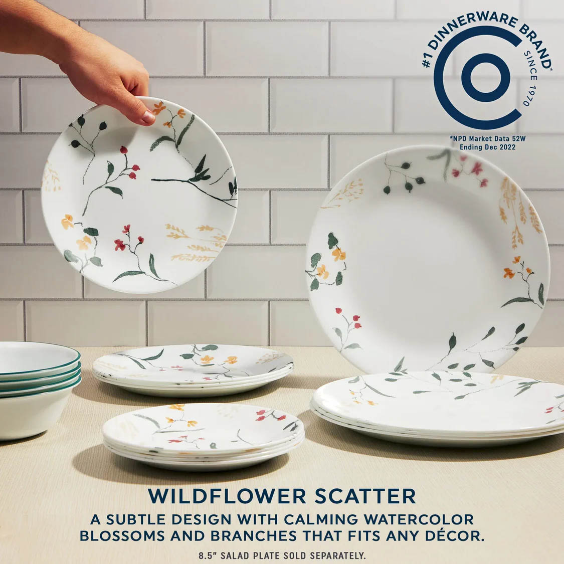 Corelle Wildflower Scatter 18pc Dinner Set