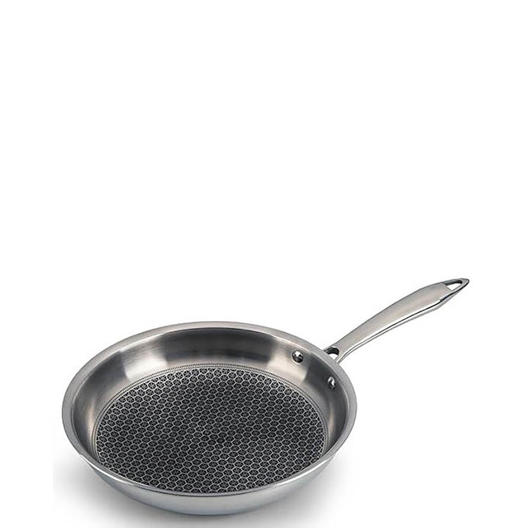 Zinel Stainless Steel Triply Honeycomb Frying Pan 20cm