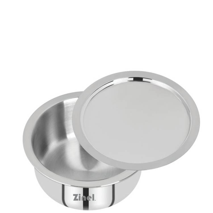 Zinel Triply Tope With SS Lid 14cm
