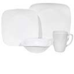 Corelle Pure White Square 16pc Dinner Set