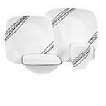 Corelle Simple Sketch Square 16pc Dinner Set