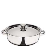 Zinel Stainless Steel Sauté Pan with Stainless Steel Lid, 30cm