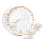 Corelle Butterfly Gold 16pc Dinner Set (No Mug)