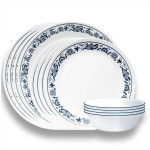 Corelle® Old Town Blue 12-Piece Glass Dinnerware Set, Service for 4