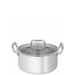 Zinel Stainless Steel Triply Casserole with Glass Lid, 20cm - 3L