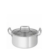 Zinel Stainless Steel Triply Casserole with Glass Lid, 20cm - 3L