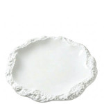 White Round Rock plate 10" - 25 x 3cm