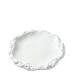 White Round Rock plate 8" - 20 x 2.5cm