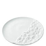 White Semi Rock plate 10.5" - 26 x 1.5cm
