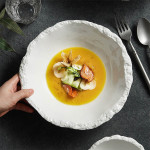 White Rock rimmed bowl 6" - 15.5 x 4cm