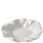 White Scrunched platter 13" - 33 x 3cm