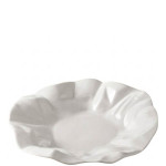 White Scrunched platter 11" - 28cm