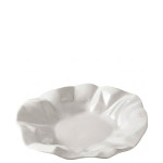 White Scrunched platter 9" - 22 x 20 x 3cm