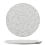 White crinkled platter 10" - 25 x 1cm