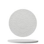 White crinkled platter 8" - 20 x 1cm