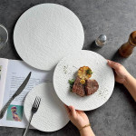 White crinkled platter 8" - 20 x 1cm