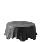 Matt Black mini table platter 7.5" - 18.5 x 15.5 x 7.5cm