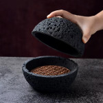 Black Volcanic Rock bowl 15cm